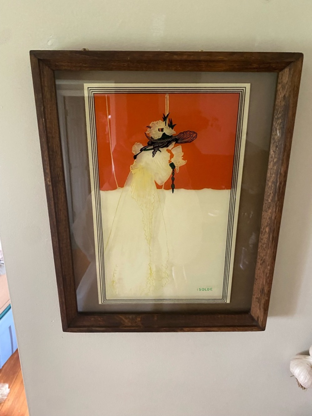 Isolde by Aubrey Beardsley Framed Glass Art - Picture 3 of 5